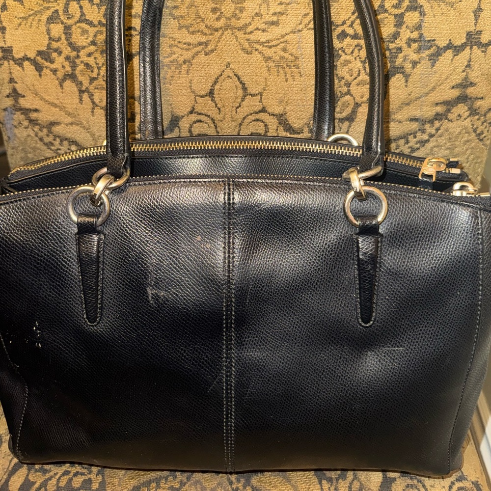 Coach Black Leather Shoulder Bag - Picture 2 of 9